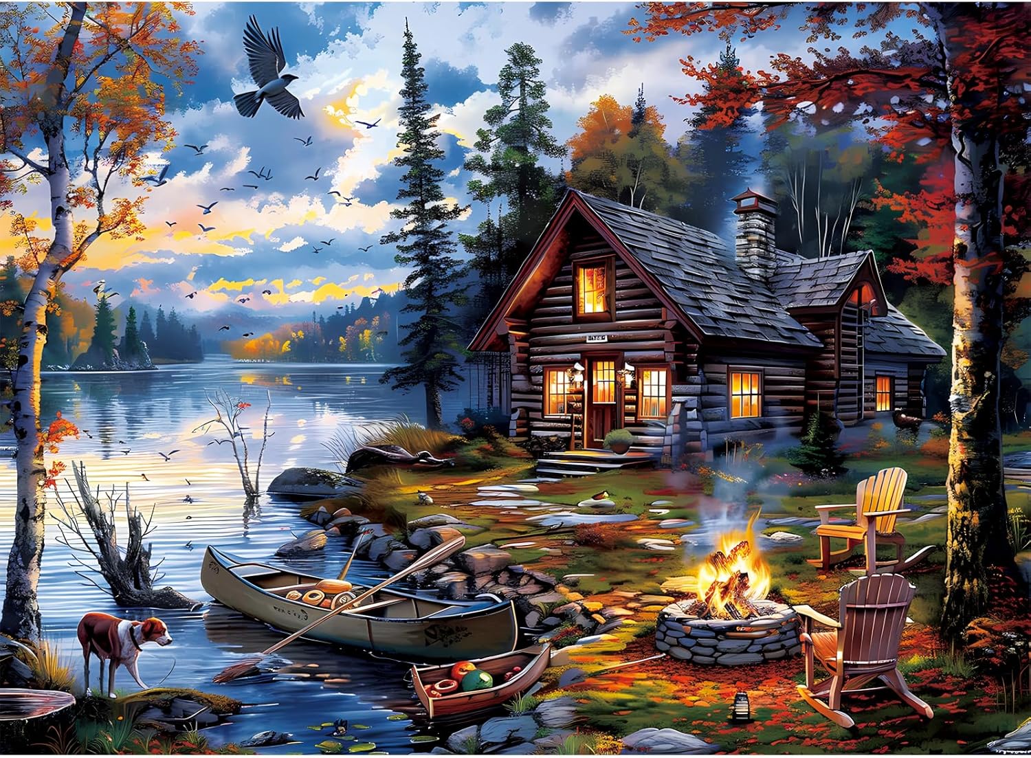 Puzzles for Adults 500 Pieces Puzzle Coutryside Jigsaw Puzzles for Adults Kids Autumn Puzzles Family Challenging Games Great Gift Unique Brain Teaser for Puzzle Enthusiasts, 20.5 x 15in
